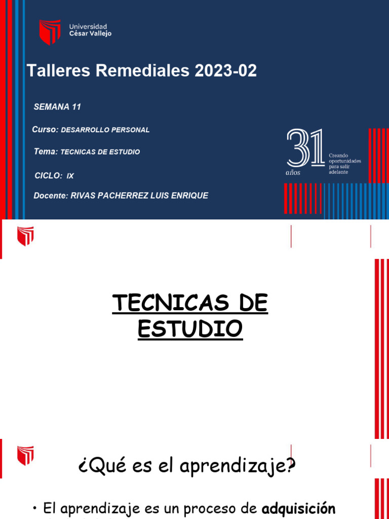 Técnicas de Estudio Efectivas | PDF | Habilidades de estudio | Aprendizaje