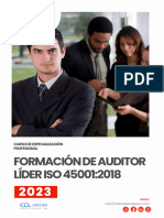 Brochure Curso Intensivo de Formación de Auditor Líder Iso 450012018