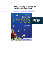 Ecology The Economy of Nature 7th Edition Ricklefs Test Bank