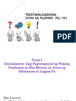 U1 - Kontekstwalisadong Komunikasyon Sa Filipino - FIL101