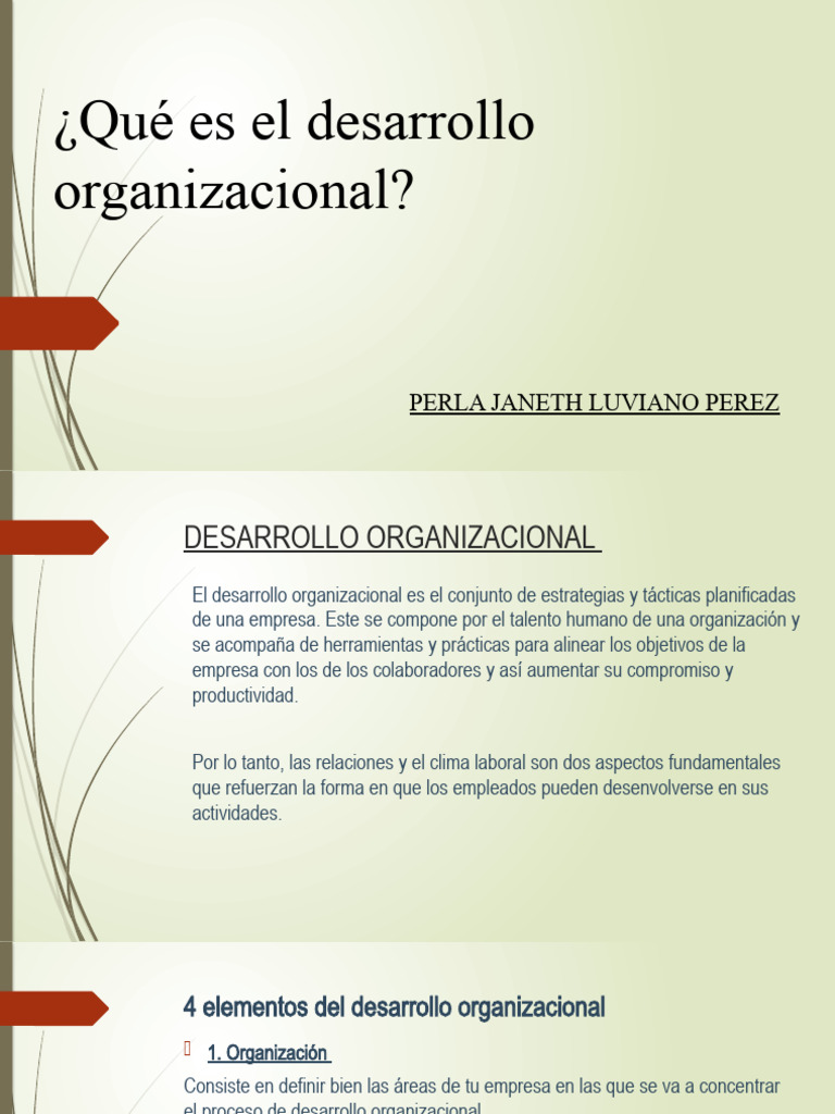 Qué Es El Desarrollo Organizacional | PDF