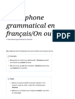 Homophone Grammatical en Français - On Ou Ont - Wikiversité