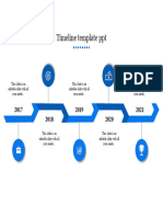Timeline Template PPT 4 3 Blue