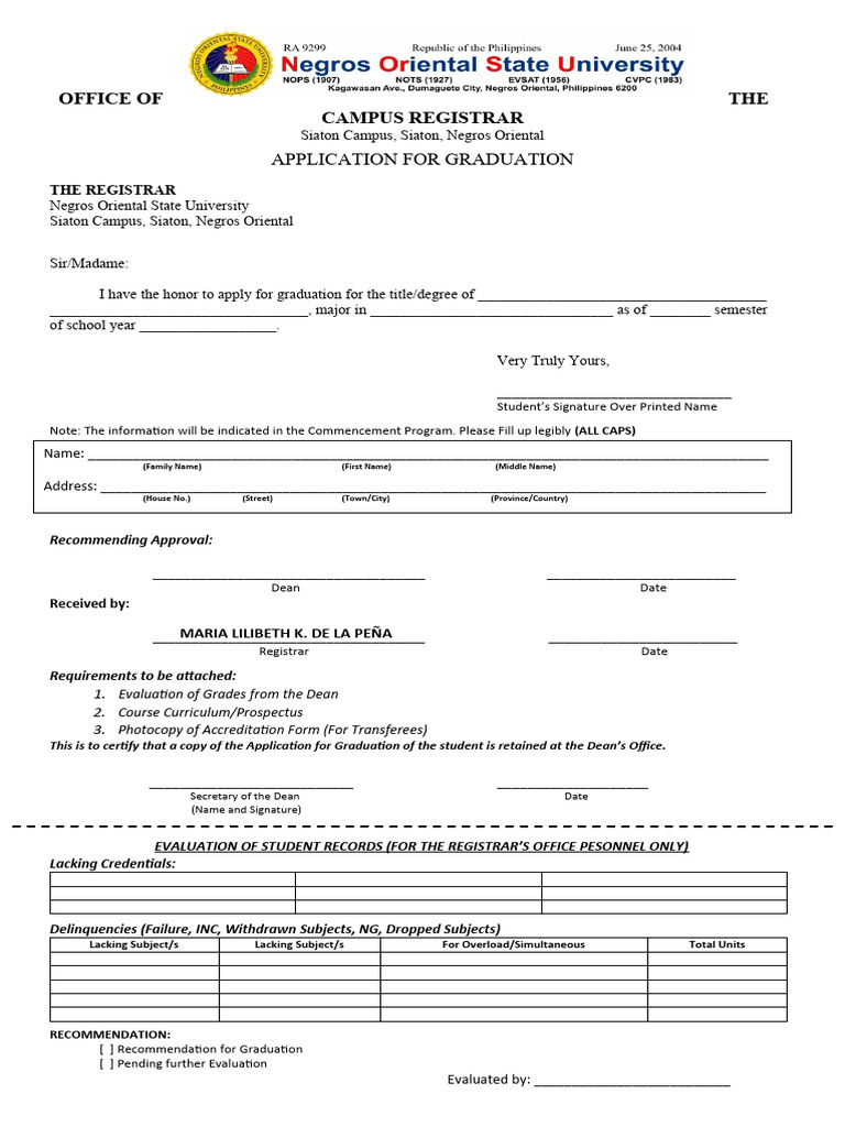 Application For Graduation | PDF | Career & Growth