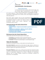 Ficha Informativa - Texto Descritivo