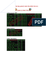 Đề + Đáp án bài tập quản lý sinh viên (SQL Server)