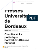 La Mise À Jour - Chapitre 4. La Polémique Sartre - Lévi-Strauss Revisitée - Presses Universitaires de Bordeaux
