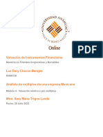 Valuación Relativa o Por Multiplos