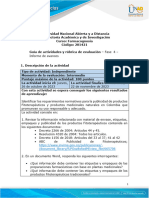 Guia de Actividades y Rúbrica de Evaluación - Unidad 3 - Fase 4 - Informe de Avances