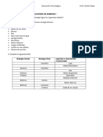 Actividades de Transformacion de Energias