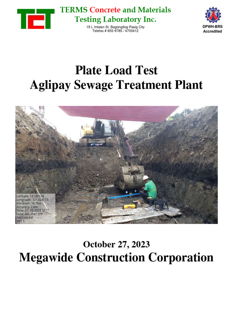 Plate Load Test Report | PDF | Geotechnical Engineering | Civil Engineering