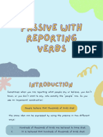 Passive With Reporting Verbs