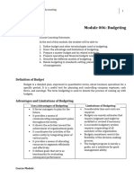 Module 006 Budgeting (2)