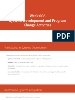 005 Systems Development and Program Change Activities