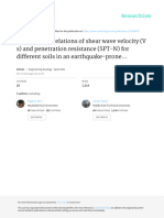 Empirical Correlations of Shear Wave Vel