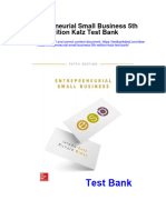 Entrepreneurial Small Business 5th Edition Katz Test Bank