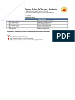 Delegados de Cofradía, para Rezo Del Santo Rosario, Miércoles 25 de Octubre de 2023