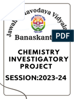 Chemistry Investigatory Project Cbse