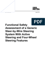 Functional Safety Assessment of A Generic Steer-By-Wire Steering System With Active Steering and Four-Wheel Steering Features