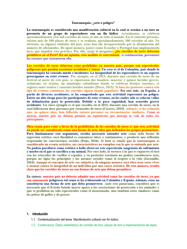 Prohibición de Corridas de Toros en Perú | PDF | Toreo
