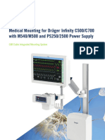 Medical Mounting For Dräger Infinity C500/C700 With M540/M500 and PS250/2500 Power Supply