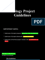 Biology Project Guidelines