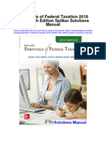 Essentials of Federal Taxation 2018 Edition 9th Edition Spilker Solutions Manual