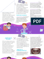 Purple Toddlers & Kids Dental Clinic Trifold Brochure