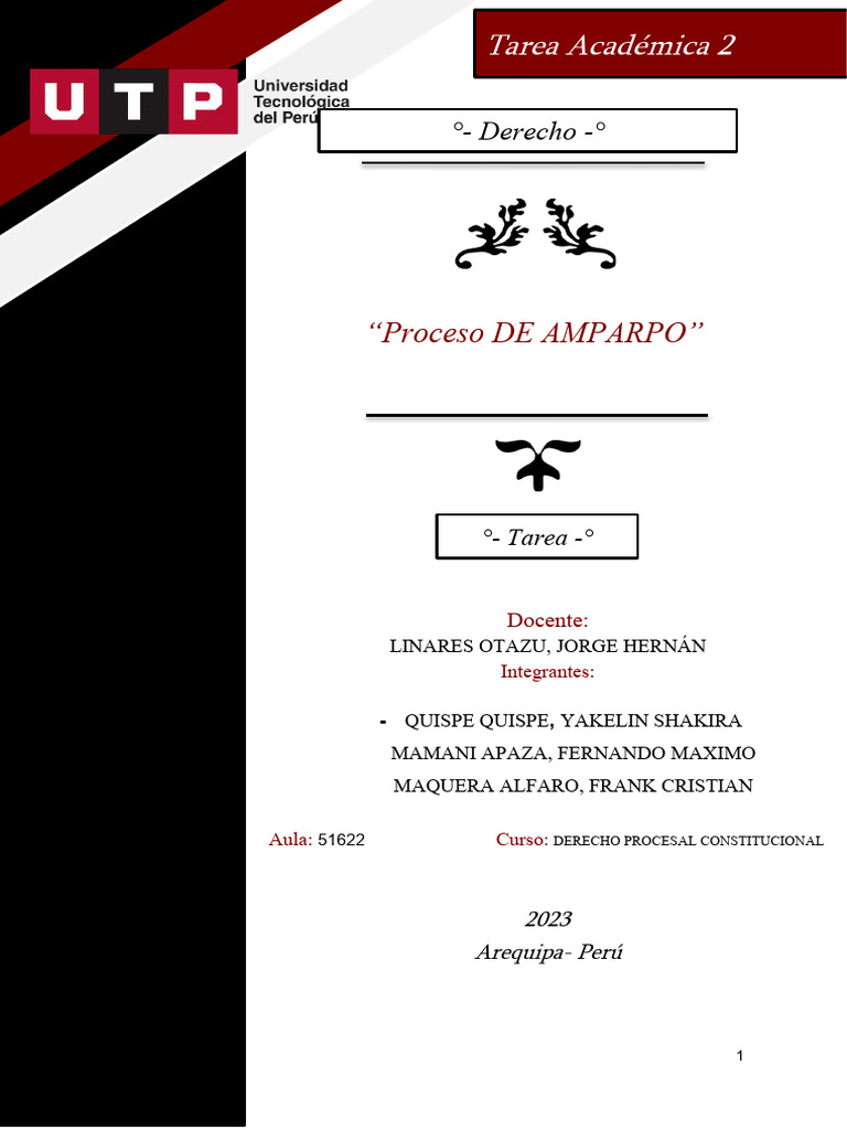 Proceso de Amparo en Derecho Constitucional | PDF | Caso de ley ...
