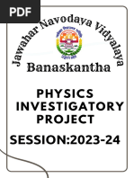 Physics Investigatory Project Cbse