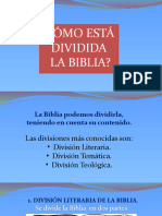 Divisiones de La Biblia.