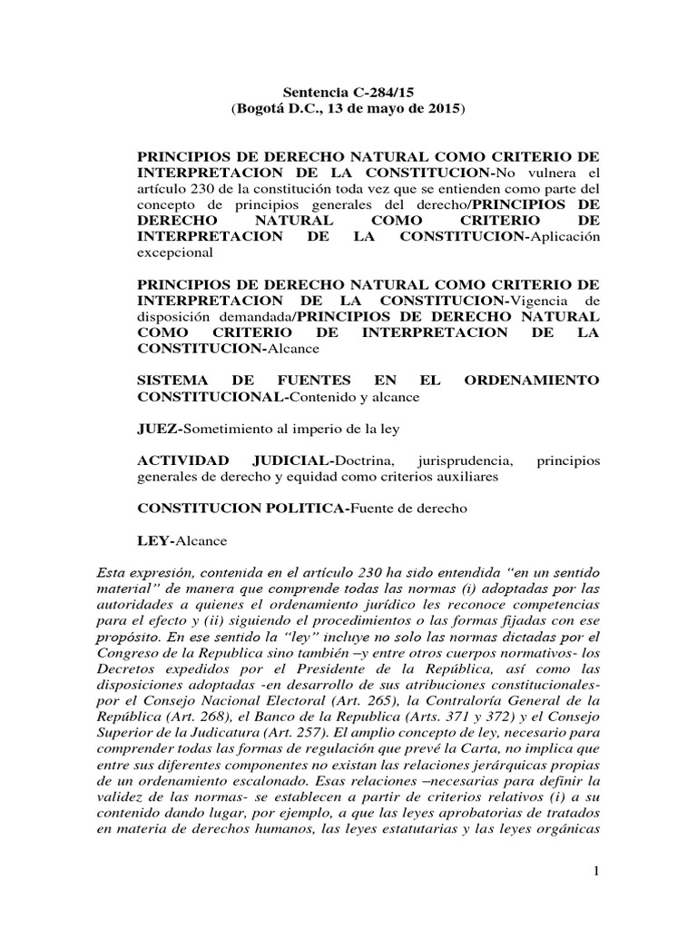 Principios de Derecho Natural | PDF | Caso de ley | La Ley natural