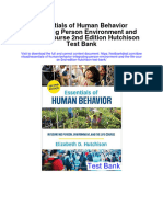Essentials of Human Behavior Integrating Person Environment and The Life Course 2nd Edition Hutchison Test Bank