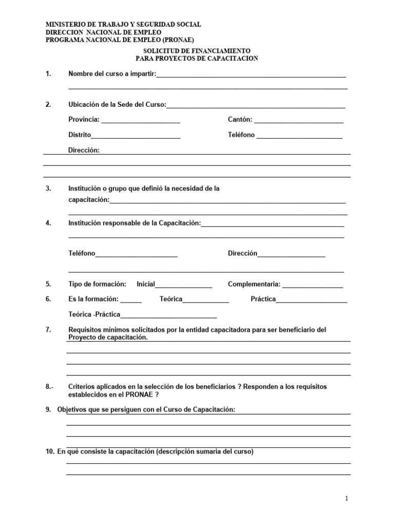 Formulario de Capacitacion | PDF | Creación de capacidad