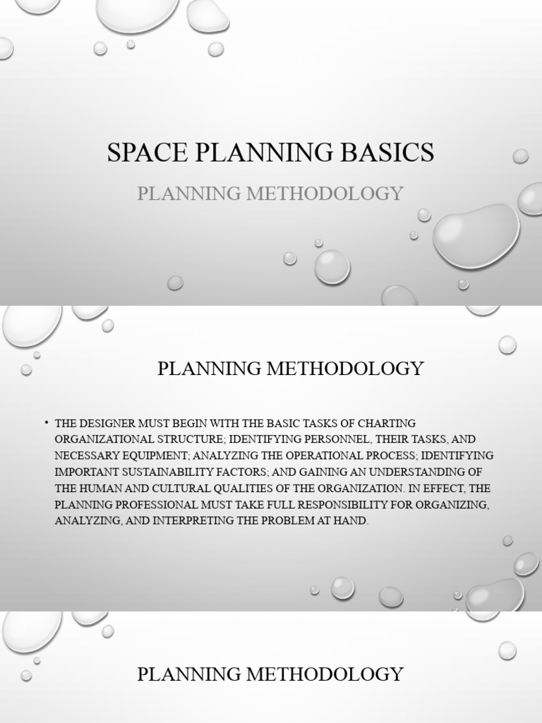 Space Planning Methodology Guide | PDF | Methodology | Data