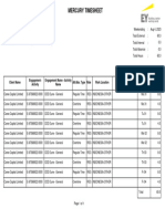 Mercury Timesheet: Pers - No: Name: Cost Center