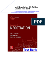 Essentials of Negotiation 6th Edition Lewicki Test Bank