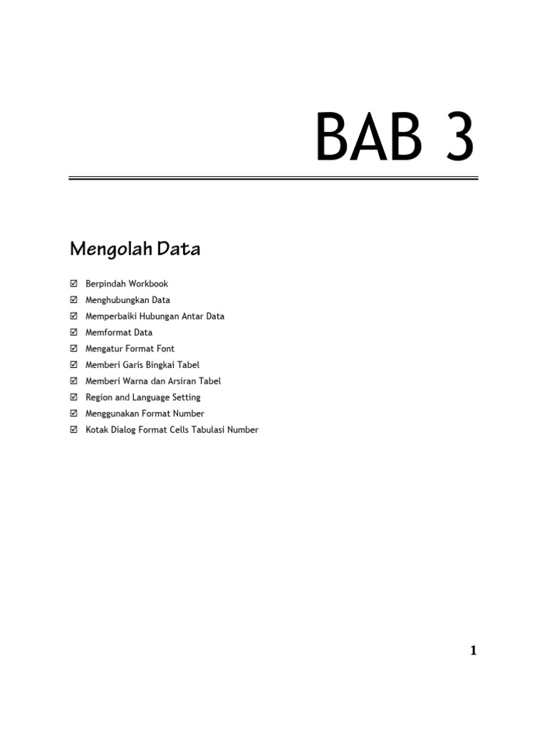 Memformat dan Mengolah Data Tabel | PDF | Komputer