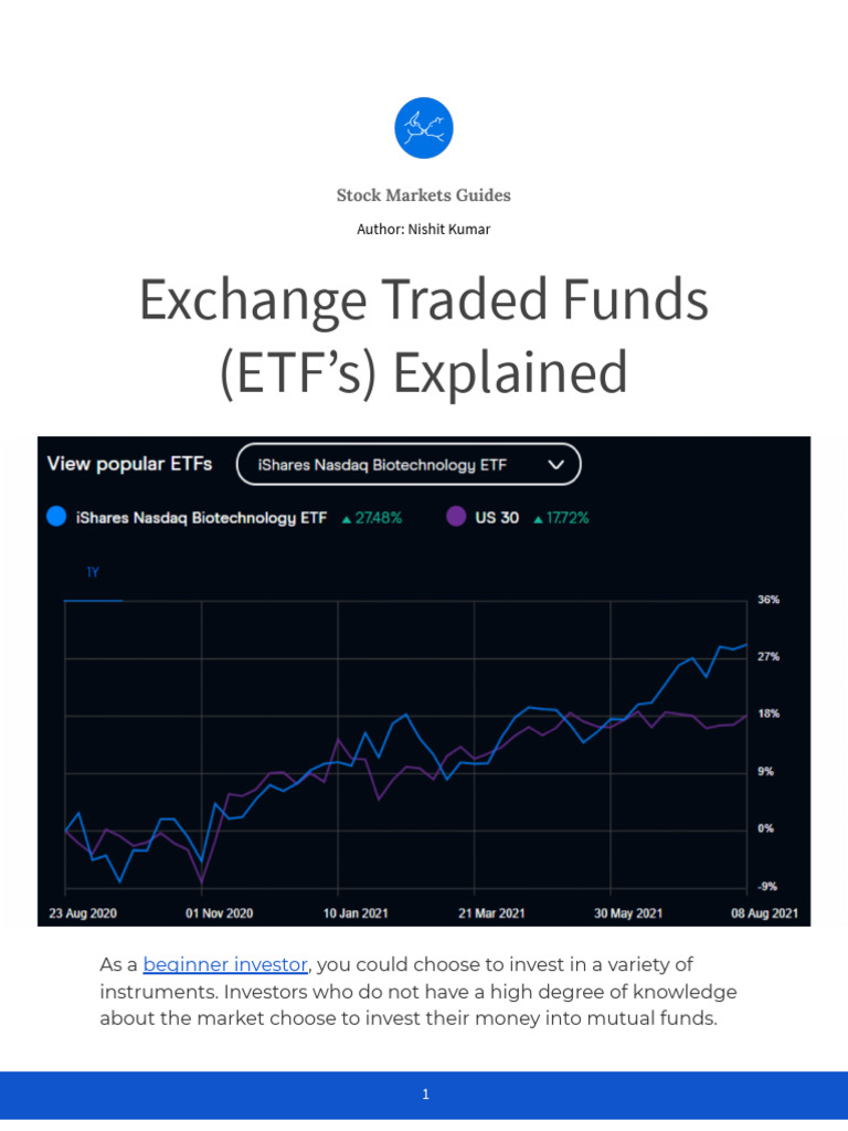 Understanding Exchange Traded Funds | PDF | Exchange Traded Fund ...