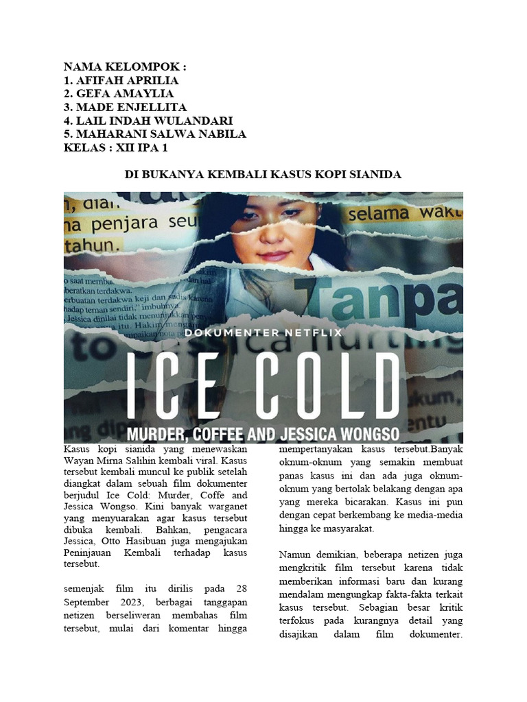 Kontroversi Film Kopi Sianida | PDF