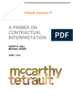 A Primer On Contractual Interpretation 2012 Jun 07