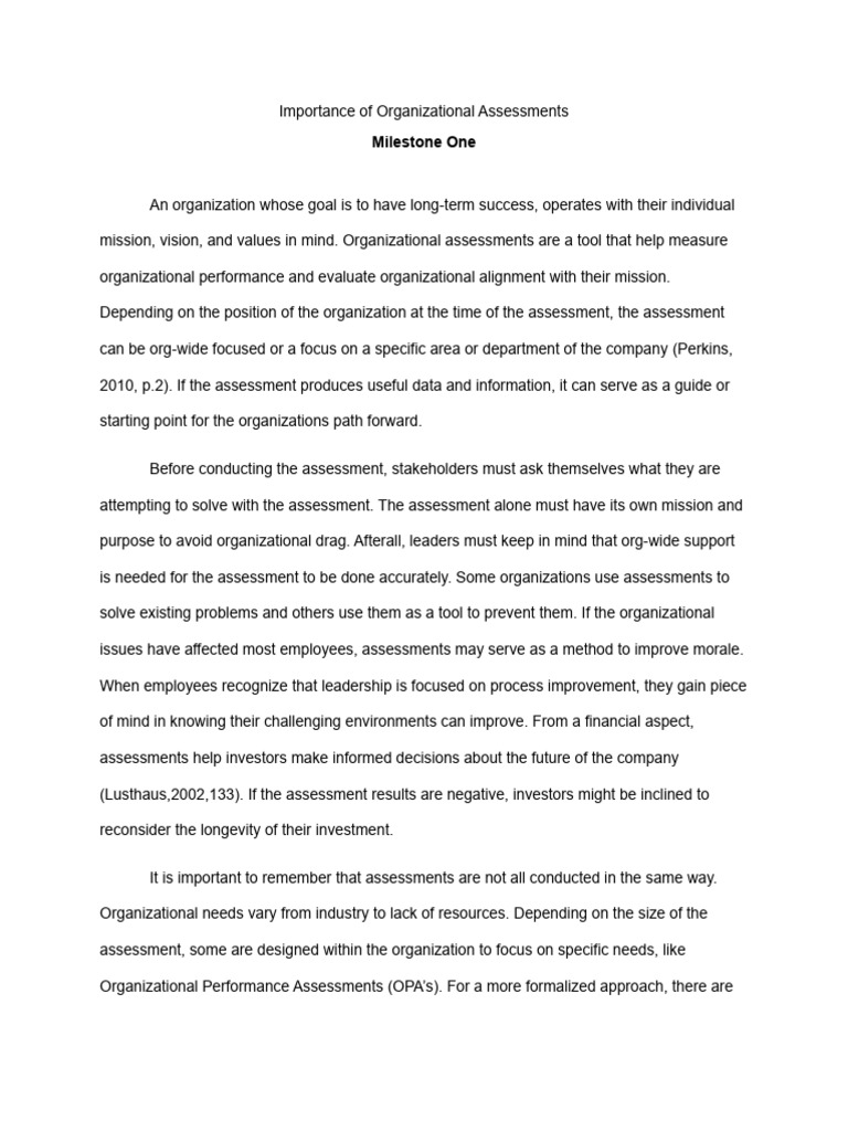 Effective Organizational Assessments Guide | PDF | Strategic Management ...