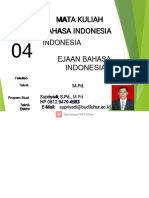 Perkembangan Ejaan Bahasa Indonesia FTI
