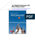 Test Bank For Health Psychology 10th Edition Shelley Taylor