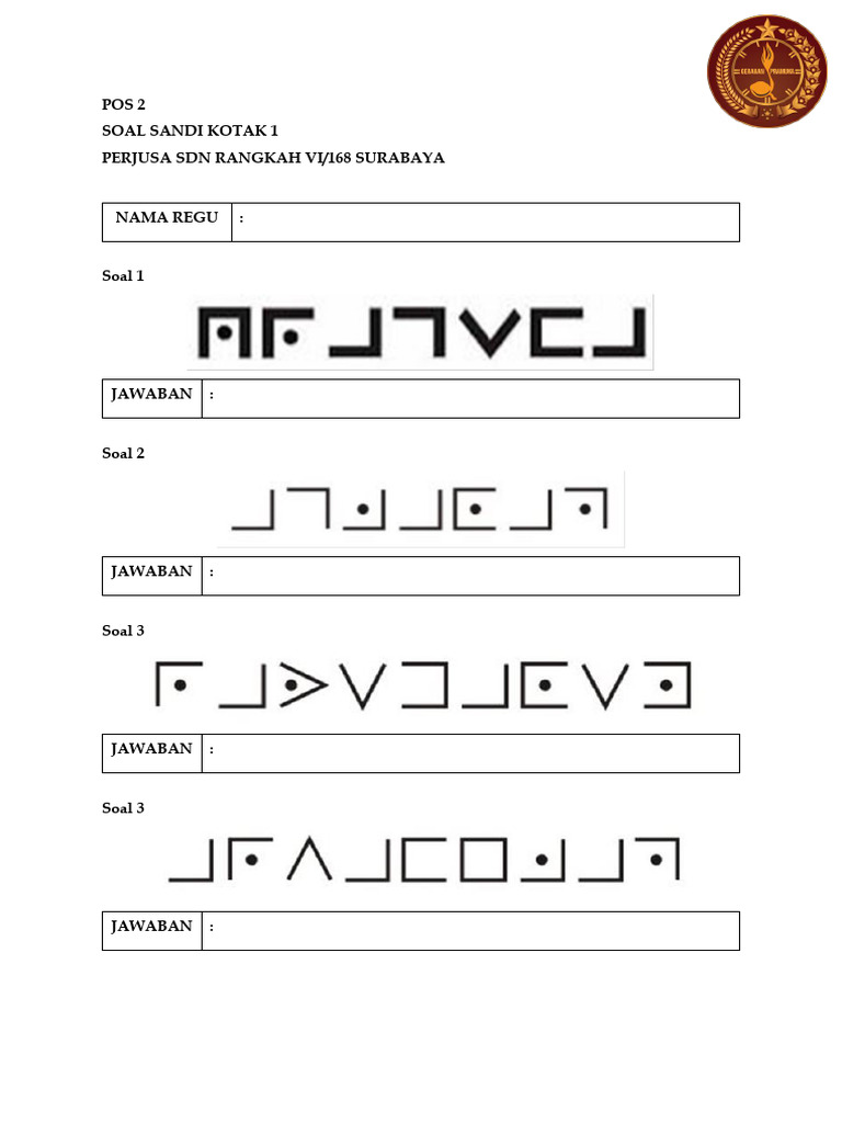 Sandi kotak dalam bentuk grafis digital