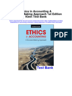 Ethics in Accounting A Decision Making Approach 1st Edition Klein Test Bank