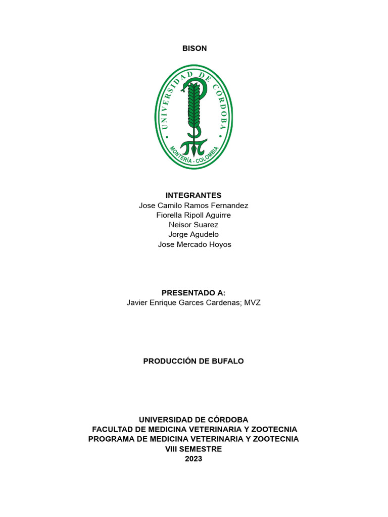 Exposiciion Escrita Del Bison | PDF | Bisonte americano | Bisonte
