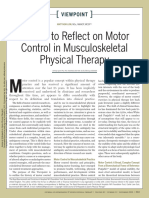 Low 2018 A Time To Reflect On Motor Control in Musculoskeletal Physical Therapy