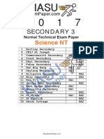 2017 Sec 3 Science NT 18s