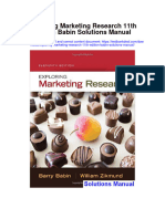 Exploring Marketing Research 11th Edition Babin Solutions Manual